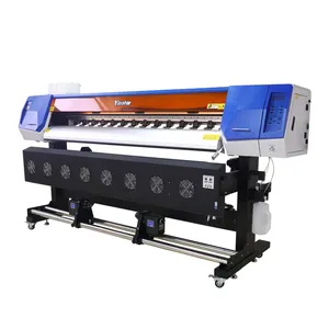 Impresora de inyección de tinta Eco solvente 1,8 m de ancho formato 2 * i3200 cabezales de impresión plotter para cartel de vinilo lienzo envoltura de coche Impresión de señalización