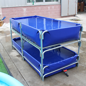 Bassin à Poissons Personnalisé avec Cadre Galvanisé Double Couche en Bâche PVC pour l'Élevage de Tilapia/Carpe Koi - Product Image 6