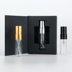 Portable <b>Mini</b> Customized Glass Perfume Spray <b>Bottle</b> Clear Vial 5ml 10ml Eco Friendly Screen Printing White Black Cardboard - Product Image 3
