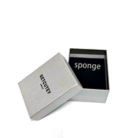 Empaque de Regalo de Cartón Gris Laminado Mate con Textura Repujada, Hecho a Mano, de Lujo, Personalizado, al por Mayor de Fábrica, con Forro de Esponja Rígida