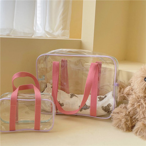 Bolso de hombro colorido y portátil, bonito y práctico, bolsa de natación de gran capacidad, bolsa de almacenamiento transparente - Product Image 1