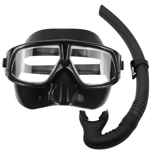 Penjualan langsung pabrik masker snorkel tahan air lensa kacamata tempered silikon cair masker selam skuba bawah air - Product Image 1