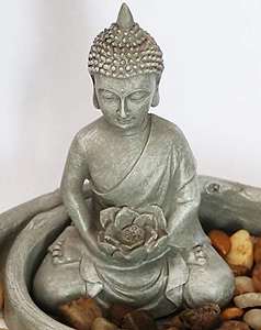 Mini Kit de jardin <span class=keywords><strong>Zen</strong></span> personnalisé pour bureau avec Lotus bouddha figurines râteau et <span class=keywords><strong>sable</strong></span> naturel figurine roches de rivière - Product Image 6