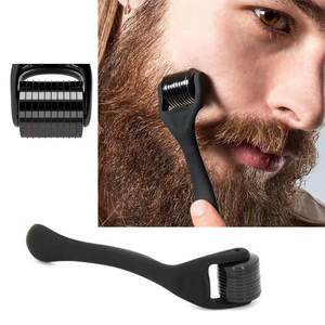 Vente chaude Organique Vegan Hommes Soins Toilettage Cadeau Ensemble Croissance Des Cheveux Barbe <span class=keywords><strong>Moustache</strong></span> Bois De Santal Croissance De <span class=keywords><strong>La</strong></span> Barbe Derma Rouleau Kit - Product Image 2