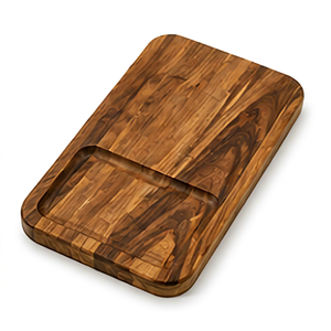 Ha Le Timeless Kitchenware Portable Rectangular Wooden Tray Classic Style Commercial Household Living Room Tea Cup BBQ <b>Breakfast</b> - Product Image 1