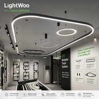 Système de profilé lumineux LED Lightwoo, 20 m de long, connexion 3 CCT, suspension décorative, pour bureau, commerce, hôtel