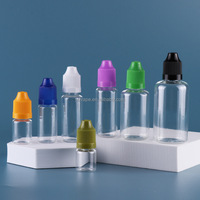 Longue pointe mince ou gros bouchon 3 ml 5ml 10ml 15ml 20ml 30 ml 50ml bouteille PET noire transparente avec bouchon à l'épreuve des enfants pour liquide