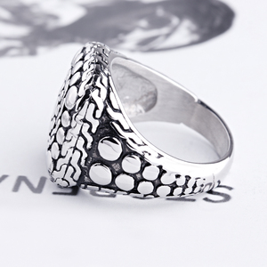 Uomini Dell'acciaio Inossidabile di modo Punk Gotico del Motociclista Dito Dots Anello - Product Image 4