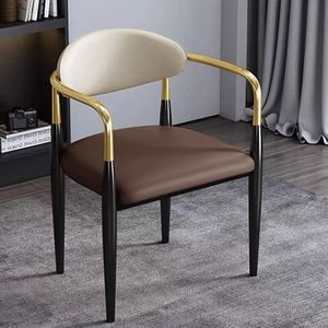 Modern Upholstered <b>Dining</b> <b>Chair</b> With <b>Gold</b> Armrests For Living Room And Restaurant Use - Product Image 2
