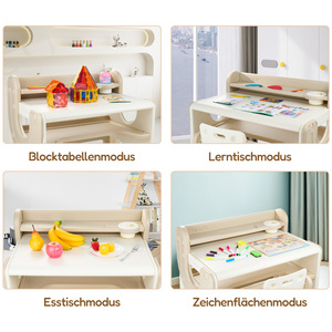 Ensemble de bureau et chaise d'étude modernes pour enfants, design nuage, avec étagère de rangement, pour la maison et la crèche - Product Image 5
