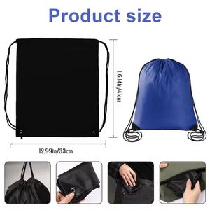 Custom Promotional Gift Waterproof Polyester Shopping Bag Eco Friendly Sport Gym <b>Drawstring</b> <b>Backpack</b> With Logo - Product Image 3