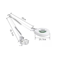 Loupe de bureau à pince avec lumière LED, col de cygne flexible, loupe mains libres pour la lecture, la soudure, la réparation, l'artisanat, Onestopelectronic