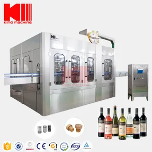 Máquina automática de engarrafamento para garrafas de vidro, equipamento para processamento de vinhos, uísque, vodka, cerveja, linha de produção