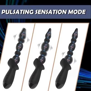 Juguetes de masturbación para hombres, Juguetes sexuales de silicona para hombres, tapones para los glúteos vibradores, <span class=keywords><strong>triple</strong></span> motor, masajeador de próstata masculino, juguetes anales, cuentas anales - Product Image 2