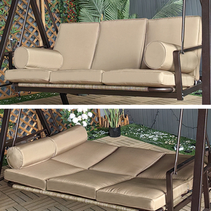 Mobili moderni per il tempo libero da giardino 3 pezzi sedie a dondolo da giardino in metallo tessuto in Rattan casa parco cortile sala da pranzo - Product Image 3