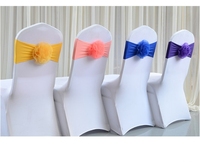 Nœuds de chaise en organza élastiques pour décoration de fête, nœuds de chaise de mariage