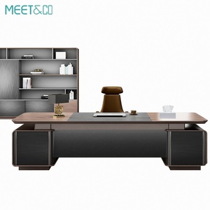 Custom Modern Industrial Design Executive Manager CEO Office <b>Desk</b> Classic Classic L-Shaped for Schools MDF Aluminium Metal - Product Image 4