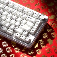 XVX Keycaps 120 Keys White Marble Texture Keycaps Cherry Profile Ceramic Keycaps for Mechanical Keyboards for Horse New Year