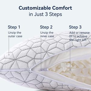 Almohadas refrescantes de espuma viscoelástica triturada para dormir, almohada de cama ajustable para dormir con estómago lateral, almohadas de Gel de lujo - Product Image 5