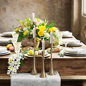 Modern Metal Taper Candle Holder Set for Home <b>Decor</b> <b>Table</b> Centrepiece - Product Image 5