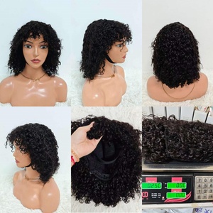Letsfly Promotion $53 Short for <b>Pixie</b> Curl <b>Wig</b> 250gram 14 Inch Bob <b>Wig</b> with Bangs Fringe Featuring Remy Brazilian - Product Image 3