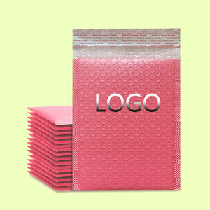 Sac à bulles en film co-extrudé 18x23+4CM, épais, écologique, biodégradable, pour cosmétiques, bijoux, CD, enveloppe personnalisée avec logo rose - Product Image 1