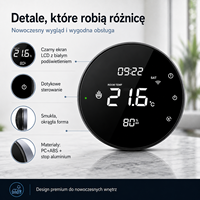 Termostato Inteligente Wifi Tuya para Calefacción por Suelo Radiante, 25A, 100V-220V, 5500W, Antiinflamable, PC + ABS, con Sensor Externo de 3M