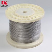Großhandelspreis Inox-Drahtseil SS304 SS316 Edelstahlseil 1x7 1x19 Edelstahl-Drahtseil mit Anpassbarer Länge Stahlseil