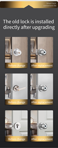 Tuya Smart Knob <b>Lock</b> for Steel Doors WiFi Network Home Apartments Office Hotel-Fingerprint <b>Digit</b> Door Smart <b>Lock</b> - Product Image 6