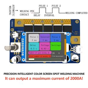 Kit de soudage par points portable DIY - Soudage de bandes de nickel pour batteries 18650 avec écran LCD couleur et carte de contrôle de précision à double impulsion W57 - Product Image 3