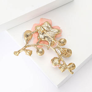 Esmalte Plum Blossom Ramo Broches para Mulheres Unisex Flor Pinos 4 cores Disponíveis Acessórios Do Partido Do Escritório Presentes (BR192) - Product Image 5