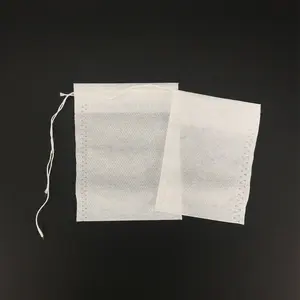 Gıda sınıfı tam boy olmayan dokuma kumaşlar bitkisel çay filtresi poşet çanta beraberlik dizeleri ile
