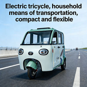 Voiture électrique à trois roues fermée pour adultes, véhicule à faible vitesse pour les trajets domicile-travail et les déplacements domestiques - Product Image 5