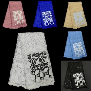 <span class=keywords><strong>NET</strong></span> và sequins ren vải long lanh ren vải Tulle pháp biên giới ren mn106 - Product Image 6