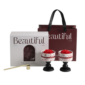 Lilin Soy Wax dalam Kotak Hadiah Cabang Camellia untuk Pertunangan Pernikahan Pindah Rumah Hari Valentine Hadiah Romantis Mewah Hari Valentine - Product Image 5