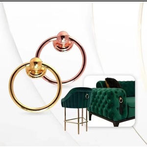 European Style Ring <b>Cabinet</b> Handle Zinc Alloy <b>Gold</b> Chrome 55mm 60mm 70mm For Sofa Chair Drawer <b>Cabinet</b> - Product Image 1