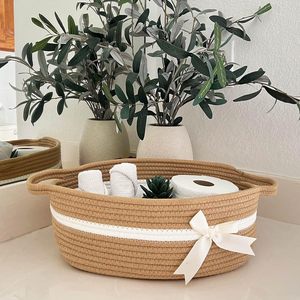 XINYIDE gros petites plantes panier cadeau coton corde panier tissé coton corde stockage <span class=keywords><strong>fruits</strong></span> légumes paniers - Product Image 3