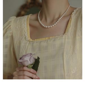 สร้อยคอมุกน้ำจืดธรรมชาติสำหรับผู้หญิง ขนาดไล่ระดับ ตัวเรือนเงินแท้ S925 สร้อยคอแบบเส้นยาวคล้องคอ - Product Image 2