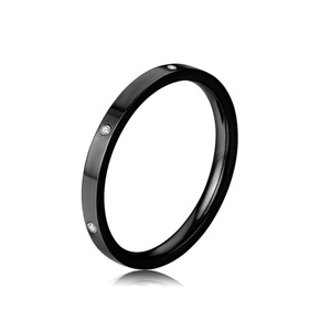 Anillo de Compromiso de Alta Gama, 100% Acero Inoxidable, Anillo Sencillo con Relleno de Oro - Product Image 3