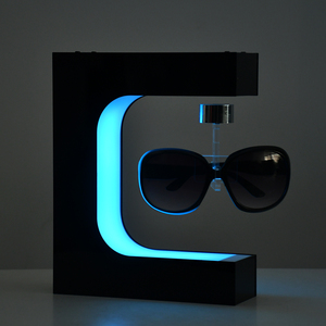 E-hình dạng màu đen <span class=keywords><strong>Magnetic</strong></span> nổi Acrylic kính hiển thị đứng bay lên xoay Sunglass kính hiển thị hiển thị quảng cáo - Product Image 6