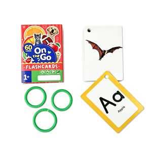 Cartes flash éducatives personnalisées pour tout-petits avec anneaux, 60 cartes d'apprentissage photo réalistes pour le développement cognitif de la petite enfance - Product Image 2