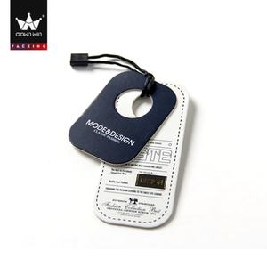 Crown Win Personalized Recycled Customer Shape Coated Paper Hang Tags Garment Accessories with Optional <b>Strings</b> Printing Process - Product Image 3