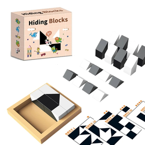 Rompecabezas de Madera con Bloques de Construcción Ocultos, Juego Educativo 3D para Niños, Entrenamiento de Pensamiento Lógico, Juegos Interactivos para Padres e Hijos - Product Image 2
