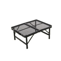 Table pliante de camping en alliage d'aluminium et maille de fer, 60*40, avec grille surélevée, pour l'extérieur, pratique, vente en gros, nouveauté