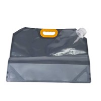Sac de stockage d'eau de grande capacité pour l'extérieur, sac d'eau pliable portable, adapté à la randonnée, aux voyages, au camping, seau à eau en plastique