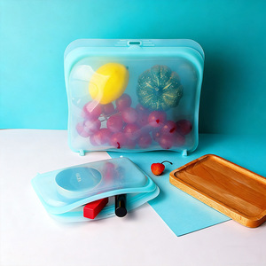 ถุงเก็บอาหารทรงสี่เหลี่ยมผืนผ้า 1000 มล. ปิดผนึกแน่นพร้อมฝาซิป ใช้กับไมโครเวฟได้ เหมาะสำหรับการเดินทางและตั้งแคมป์ - Product Image 2