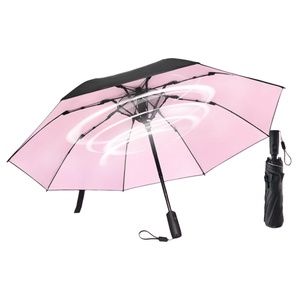 2025 Trending Manual <b>Umbrella</b> with Electric Fan Lightweight Three-Folding Fiberglass Design for Outdoor Adventures - Product Image 4