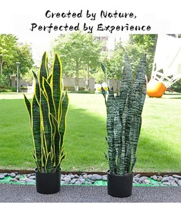 Decoração do quarto do ornamento interno <span class=keywords><strong>Artificial</strong></span> realista Cobra Planta Bonsai verde no assoalho do potenciômetro plástico Árvore em vaso Orquídea tigre <span class=keywords><strong>artificial</strong></span> - Product Image 3