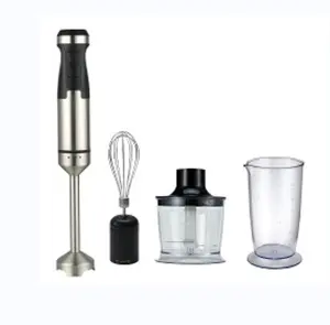 4 in 1 Multi-Purpose Immersion 2 Adjustable Speed Stainless Steel Hand Blender Set For Kitchen