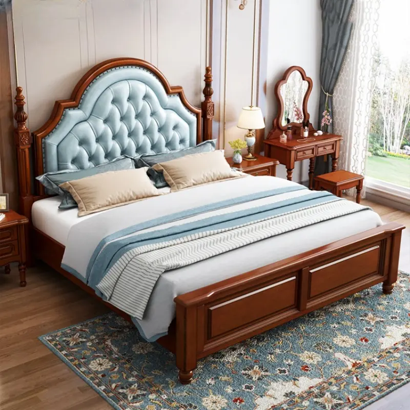 amerikanisches schlafzimmer möbel set Kleiderschrank Kosmetik-Spiegel-Bett